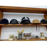 A QTY OF RIDING HATS, PLEASE NOTE, FOR ORNAMENTATION ONLY.