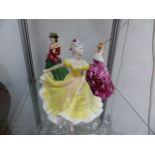 THREE ROYAL DOULTON FIGURINES.