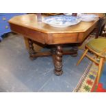 A VICTORIAN MAHOGANY LIBRARY TABLE.