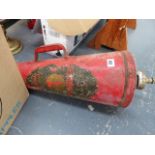 A VINTAGE FIRE EXTINGUISHER.