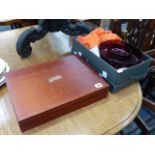 A CUTLERY SET AND A SET OF FRUIT BOWLS