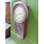 A VICTORIAN STYLE WALL CLOCK.