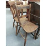 TWO VICTORIAN SIDE CHAIRS.