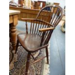 A 19th.C.STICK BACK WINDSOR ARMCHAIR.