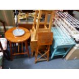 A TEA TROLLEY AND VARIOUS OTHER OCCASIONAL FURNITURE.