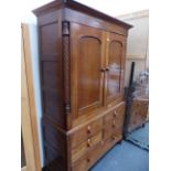 A 19th.C.OAK LINEN CUPBOARD.