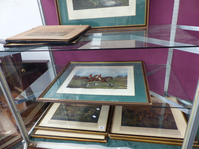 A GROUP OF 19th.C.AND OTHER SPORTING PRINTS.