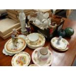 ASSORTED CHINA AND GLASSWARE.