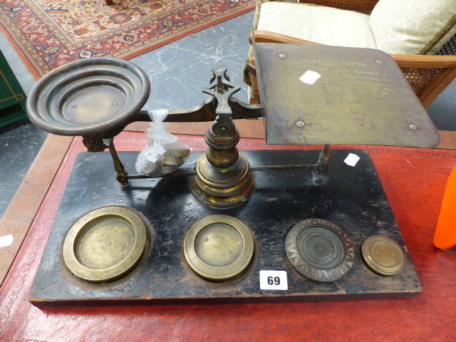 A SET OF POSTAL SCALES.