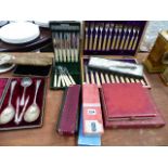 VARIOUS CASED CUTLERY.