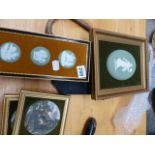 FRAMED WEDGWOOD PLAQUES,ETC.