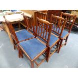 A SET OF SIX GEORGIAN COUNTRY SIDE CHAIRS.