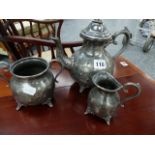 A THREE PIECE TEASET.