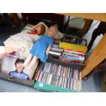 A QTY OF RECORDS, CDS,ETC.