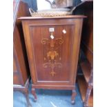 A SMALL EDWARDIAN INLAID CABINET.