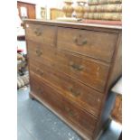 A GEO.III.OAK CHEST OF DRAWERS.