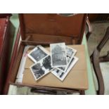 A PRINT OF RUSHTON, NORTHAMPTONSHIRE AND A BOX OF VARIOUS EPHEMERA PERTAINING TO THE ESTATE.