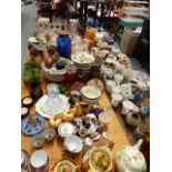 A LARGE QTY OF CHINA, GLASS, TEA WARES,ETC.