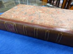 BOOK: EDWARD BARNARD. HISTORY OF ENGLAND, LATE 18th.C.LONDON, GILT TOOLED BROWN LEATHER SPINE, SMALL