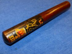 A GEO.IV. TIPSTAFF OR TRUNCHEON PAINTED WITH THE ISLE OF MAN CREST.