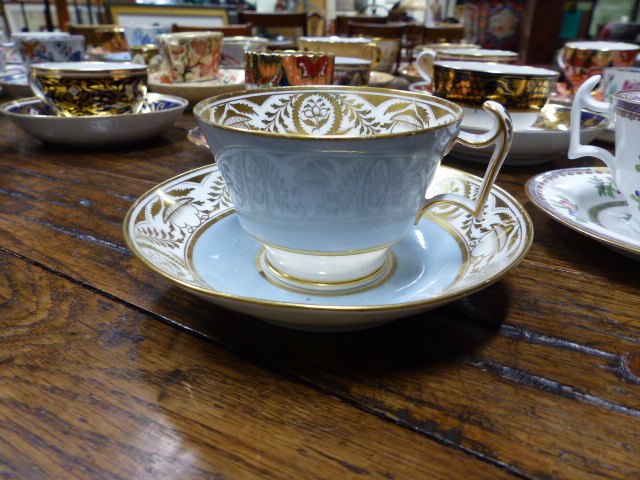 TWENTY FOUR ASSORTED CABINET CUPS AND SAUCERS, MOSTLY SPODE, EARLY 19th.C. AND LATER. - Image 3 of 63