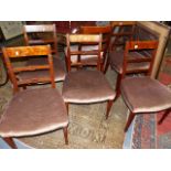 A SET OF EIGHT LATE GEORGIAN MAHOGANY DINING CHAIRS TOGETHER WITH TWO OTHERS OF THE SAME DESIGN
