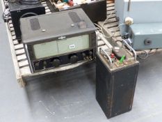 AN EDDYSTONE RADIO RECIEVER AND PLESSEY PS112 POWER SUPPLY.