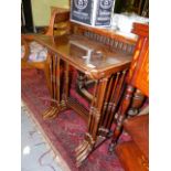 A QUARTETTO NEST OF MAHOGANY TABLES.