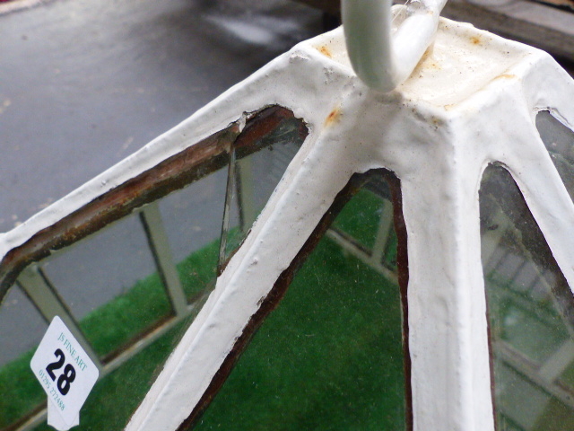 AN ANTIQUE CAST IRON FRAME GARDEN CLOCHE LATER PAINTED WHITE. - Image 5 of 24