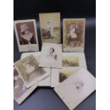 A GROUP OF SEVEN PHOTOGRAPHS OF THE ACTRESS ELLEN TERRY, SOME INSCRIBED TOGETHER WITH A SMALL RED