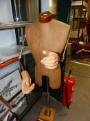 A VINTAGE CONTINENTAL SHOP DISPLAY MANNEKIN.