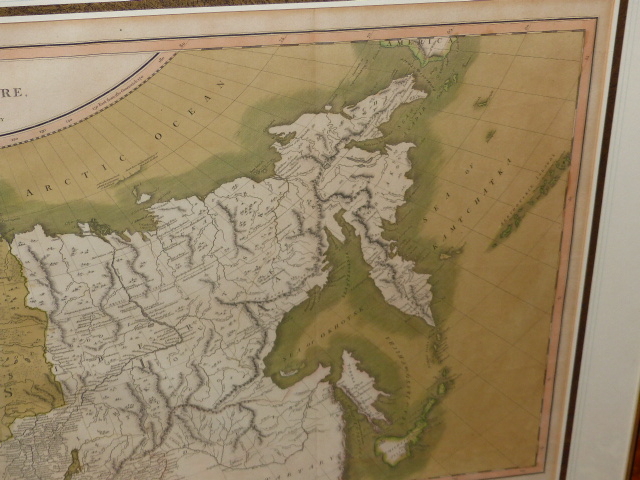MAP: JOHN CAREY, 1799, A NEW MAP OF THE RUSSIAN EMPIRE, HAND COLOURED AND FRAMED AND GLAZED. 49 x - Image 5 of 11