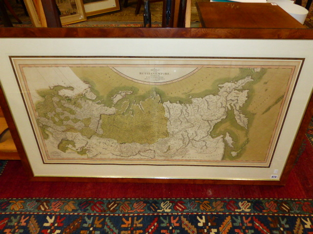 MAP: JOHN CAREY, 1799, A NEW MAP OF THE RUSSIAN EMPIRE, HAND COLOURED AND FRAMED AND GLAZED. 49 x - Image 2 of 11