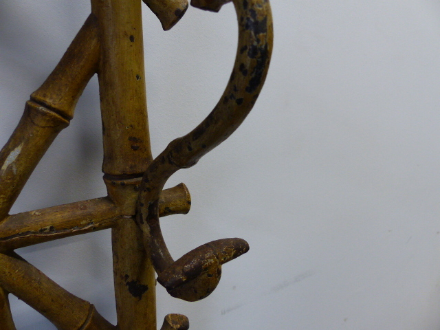 A 19th.C.CAST IRON HALL STAND OF FAUX BAMBOO DESIGN IN THE MANNER OF COALBROOKDALE. - Image 15 of 26