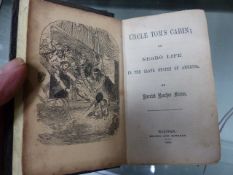 BOOK: HARRIET BEECHER STOWE, UNCLE TOM'S CABIN, HALIFAX 1853, BROWN CLOTH.