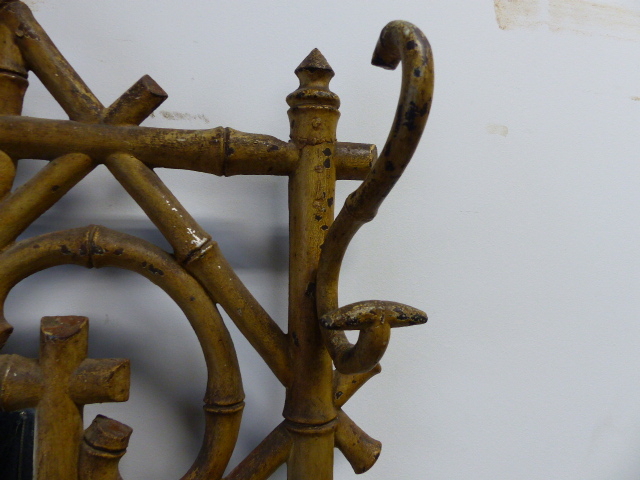 A 19th.C.CAST IRON HALL STAND OF FAUX BAMBOO DESIGN IN THE MANNER OF COALBROOKDALE. - Image 12 of 26