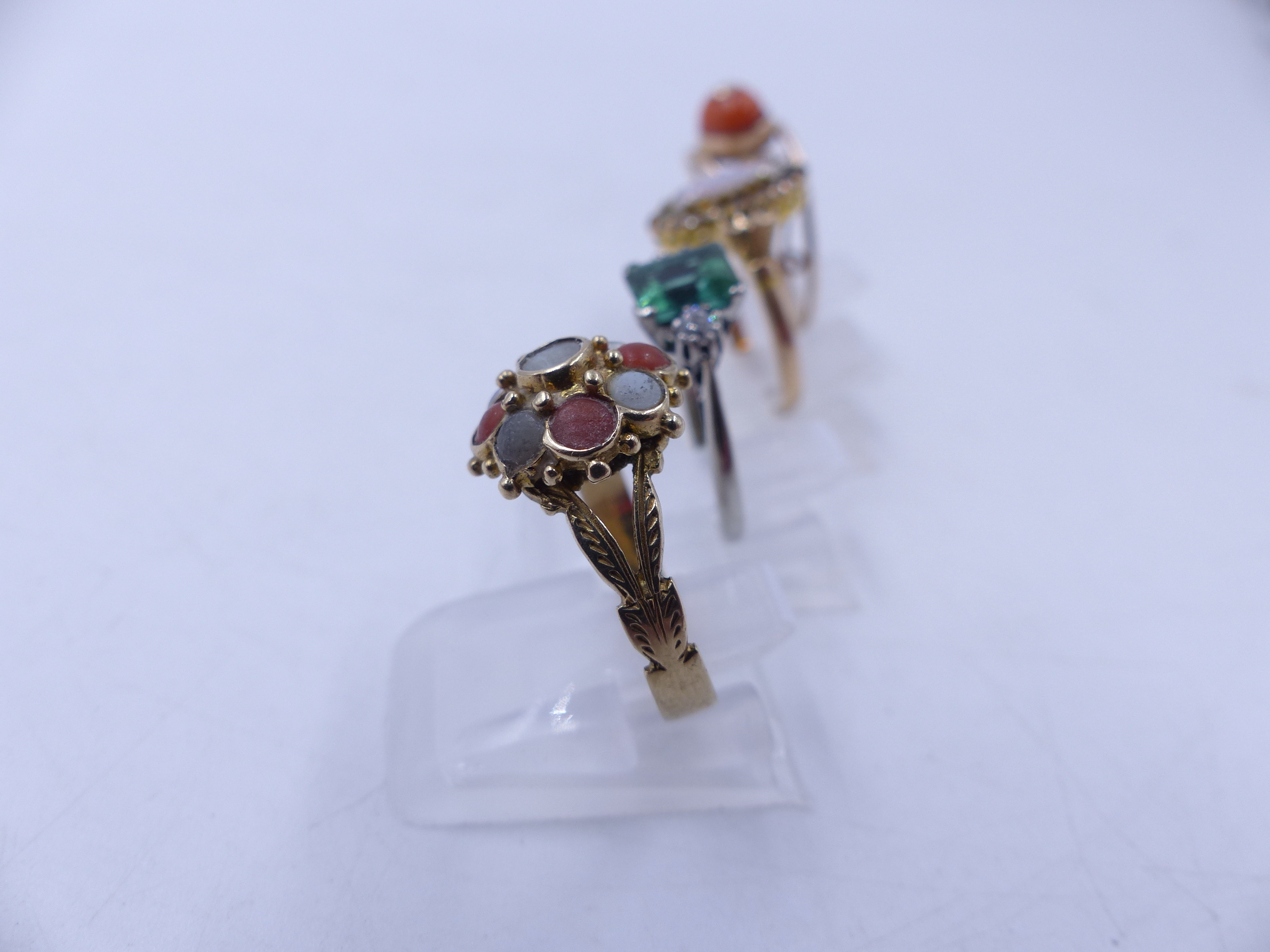 A COLLECTION OF EARLY JEWELLERY TO INCLUDE A VICTORIAN OPAL AND PASTE RING DATED 1907 CHESTER, A 9ct - Image 11 of 16