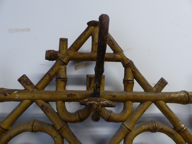 A 19th.C.CAST IRON HALL STAND OF FAUX BAMBOO DESIGN IN THE MANNER OF COALBROOKDALE. - Image 11 of 26