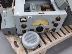 A VINTAGE RADIO RECIEVER, RECIEVER B34 WITH INTERCHANGABLE FREQUENCY RANGE.