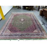 AN ORIENTAL CARPET OF PERSIAN TABRIZ DESIGN. 370 x 276cms.