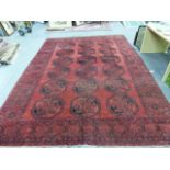 AN ANTIQUE AFGHAN CARPET. 430 x 284cms.