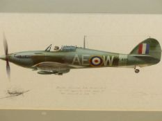 C.BROWN. 20th.C.SCHOOL. ARR. HURRICANE 111B BE 485 AE-W, BUILT 1941, INSCRIBED AND SIGNED 1992,