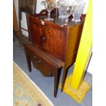 A GEORGIAN MAHOGANY TRAY TOP NIGHTSTAND. W.56cms.