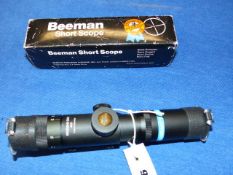 A BEEMAN BLUE RIBBON SS2 4x21 TELESCOPIC SIGHT TOGETHER WITH A BEEMAN SS1 2.5 x 16SCOPE. (2)