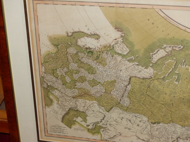 MAP: JOHN CAREY, 1799, A NEW MAP OF THE RUSSIAN EMPIRE, HAND COLOURED AND FRAMED AND GLAZED. 49 x - Image 3 of 11