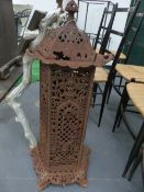 A VICTORIAN CAST IRON CONSERVATORY HEATER.