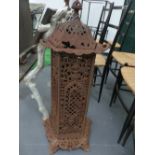 A VICTORIAN CAST IRON CONSERVATORY HEATER.