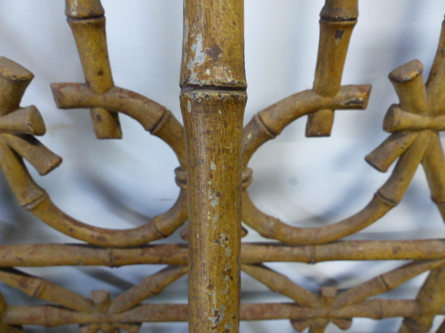 A 19th.C.CAST IRON HALL STAND OF FAUX BAMBOO DESIGN IN THE MANNER OF COALBROOKDALE. - Image 7 of 26