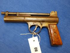 AN EARLY WEBLEY & SCOTT AIR PISTOL, SERIAL No.3170.