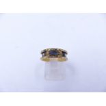 AN 18ct GOLD AND BLACK ENAMEL VICTORIAN MOURNING RING, THE BAND IS INSCRIBED WITH THE WORDS IN